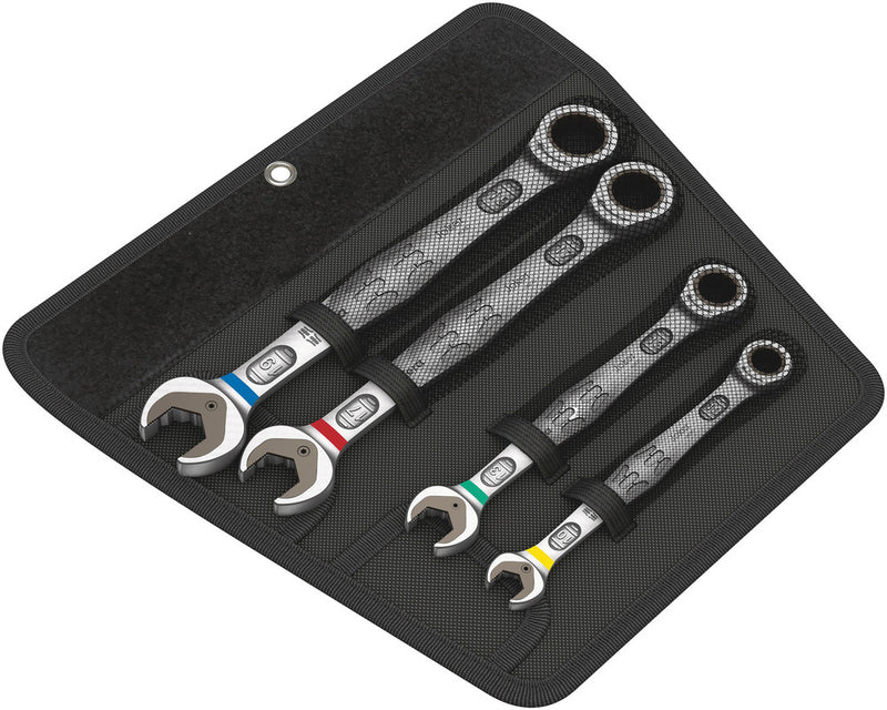 Wera 6000 Joker Ratcheting Combination Wrench Set – 4-Piece