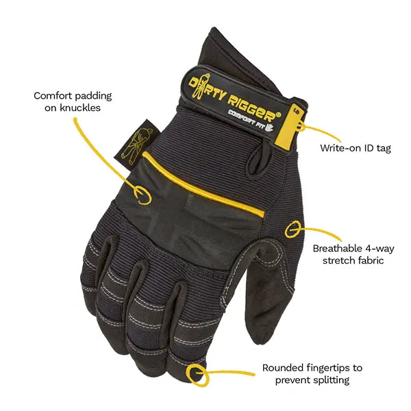 Dirty Rigger - Comfort Fit Full Finger Rigging Gloves