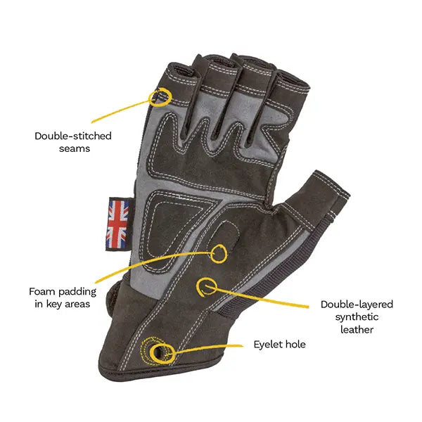 Dirty Rigger - Comfort Fit Fingerless Rigging Gloves