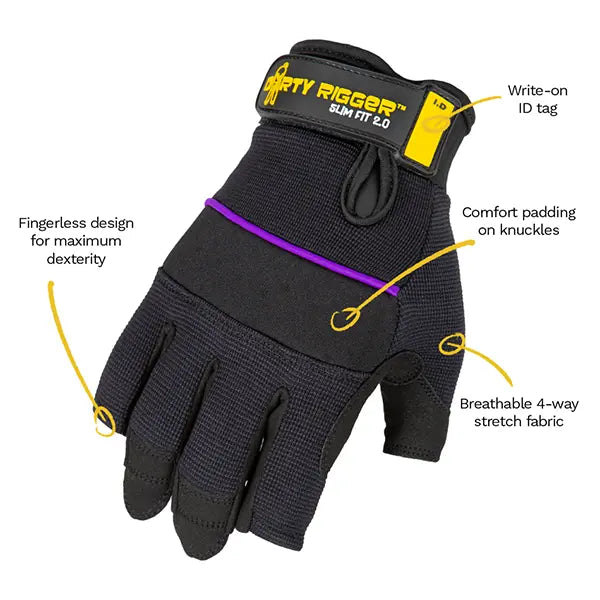 Dirty Rigger - SlimFit™ Fingerless Rigger Glove