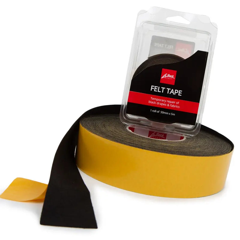 Le Mark Felt Tape for Theatre Drape and Curtain Repair 50mm x 5m
