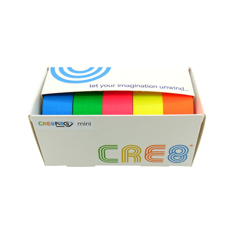 CRE8 Mini Non-Reflective Gaffer Neon Cloth Set (5 Rolls x 24mm x 5m)