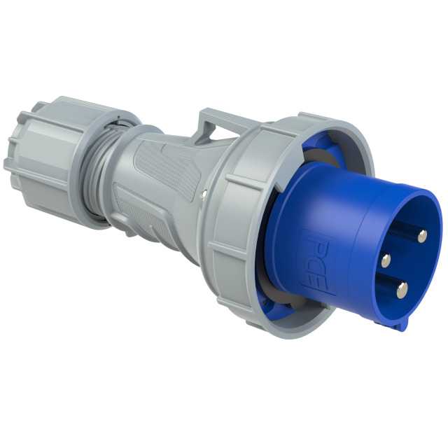 PCE 63A Plug (220/240 Volt, 2P+E Pin Configuration) 033-6