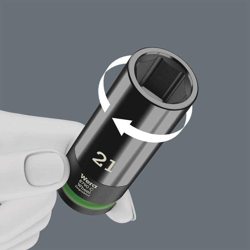 Wera Impaktor Wheel Socket Set 1 – 1/2" Zyklop Accessories (3Pc)