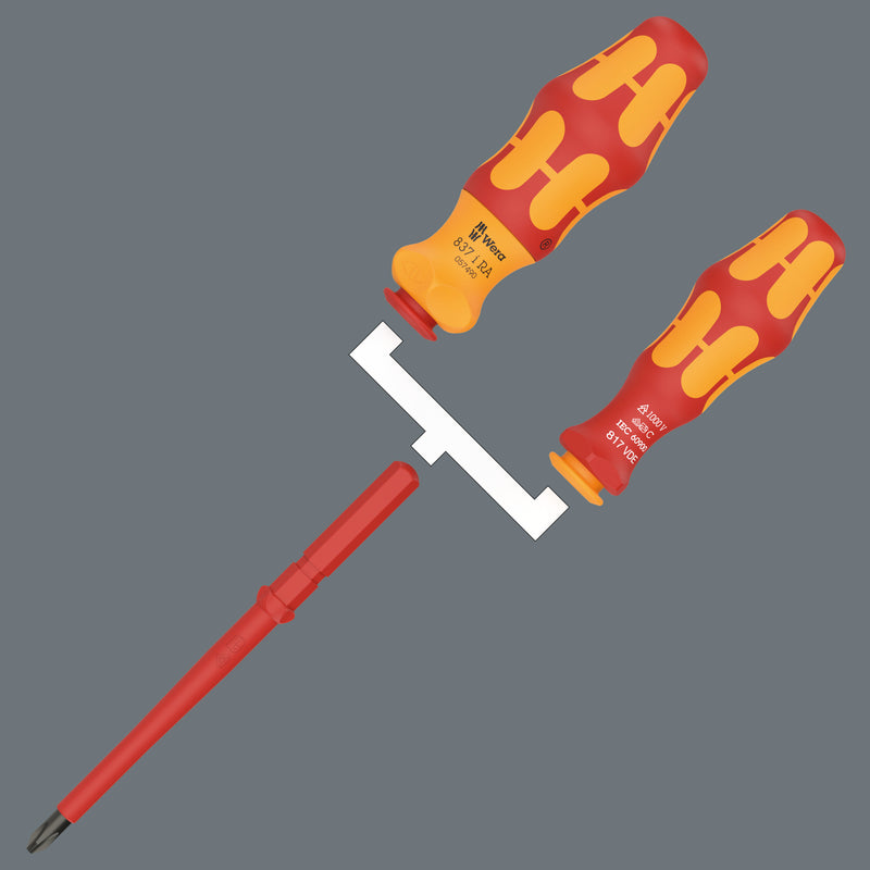 Wera Kraftform Kompakt VDE 17 RA 1 Insulated Ratcheting Screwdriver Set