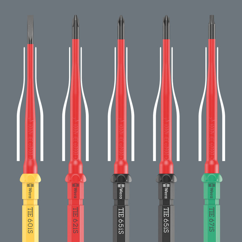 Wera Kraftform Kompakt VDE 17 RA 1 Insulated Ratcheting Screwdriver Set