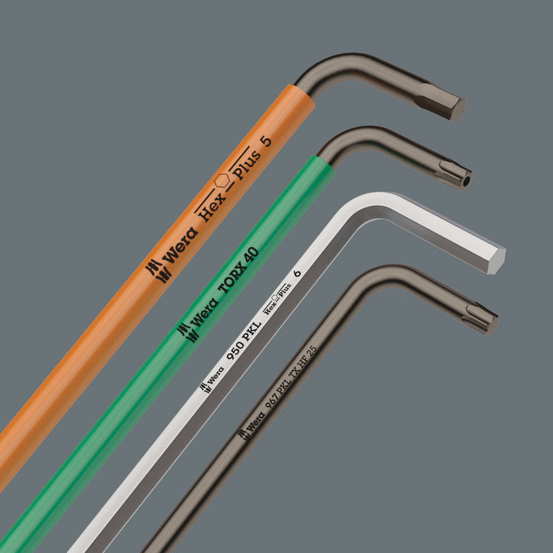 Wera 967/9 TX XL Multicolour L-Key Set – Torx (9-Piece)