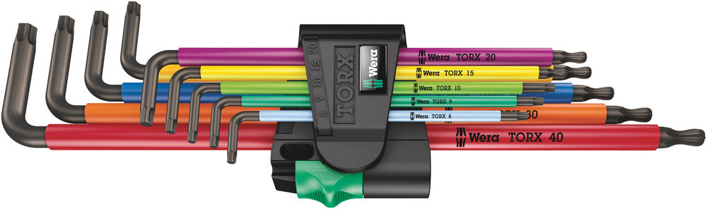 Wera 967/9 TX XL Multicolour 1 L-key set for TORX¬Æ screws, long, 9 pieces