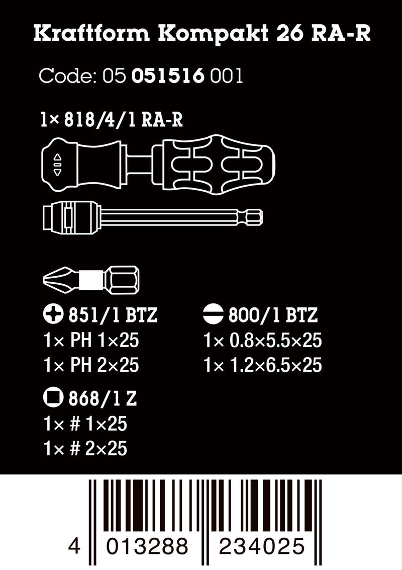 Kraftform Kompakt 26 RA-R with Textile Pouch