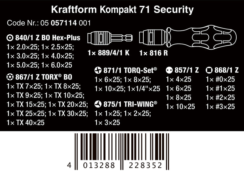 Kraftform Kompakt 71 Security (32pc)