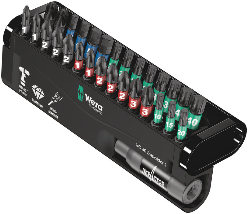 Wera Impaktor Bit-Check 30 Impaktor 1 – 30-Piece Bit Set