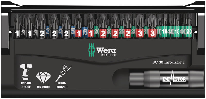 Wera Impaktor Bit-Check 30 Impaktor 1 – 30-Piece Bit Set