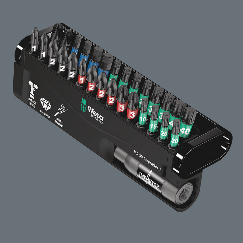Wera Impaktor Bit-Check 30 Impaktor 1 – 30-Piece Bit Set