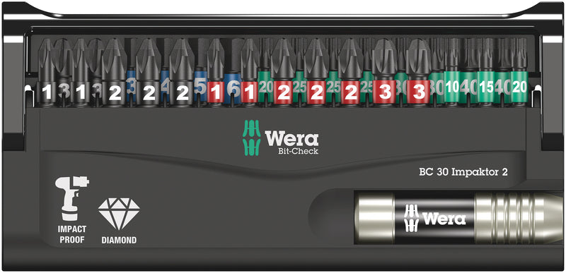Wera Impaktor Bit-Check 30 Impaktor 2 – 30-Piece Bit Set