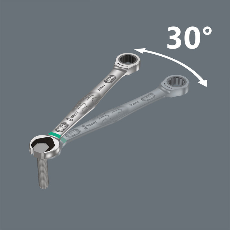 Wera 6000 Joker Ratcheting Combination Wrench Set – 4-Piece