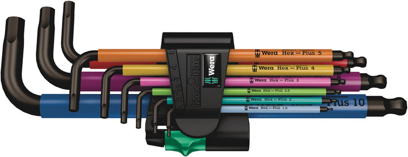 Wera 950/9 Hex-Plus Multicolour 1 SB L-Key Set – Metric (9-Piece)