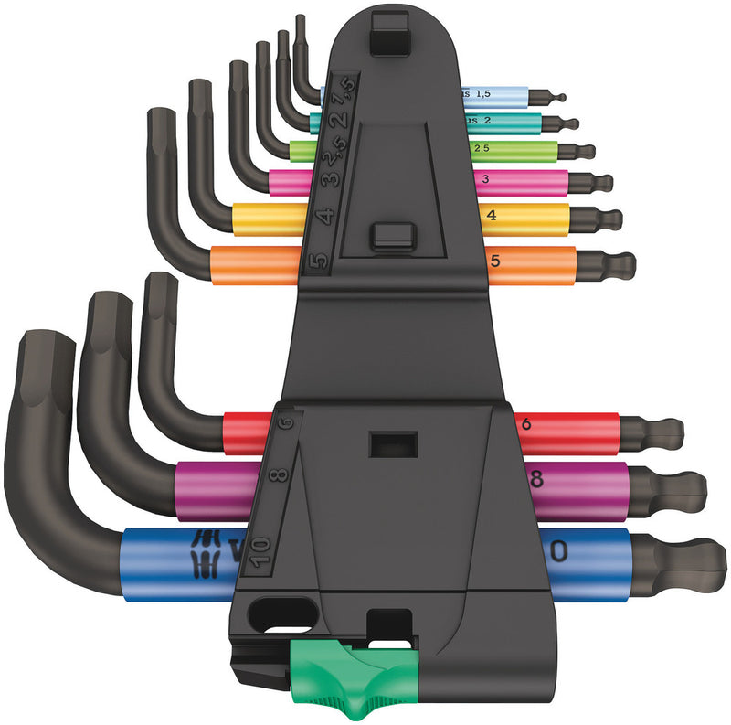 Wera 950/9 Hex-Plus Multicolour L-Key Set – Metric (9-Piece)