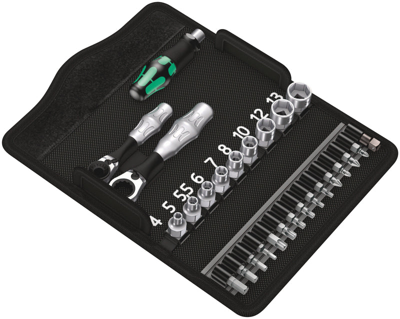 Wera Kraftorm Kompakt Zyklop Mini 2 1/4" Shallow Socket Set, 27pc