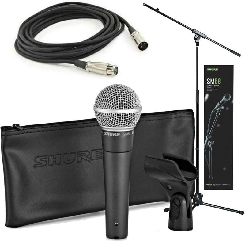Shure SM58 Vocal Microphone Quality Bundle (SM58-KM-SOM)