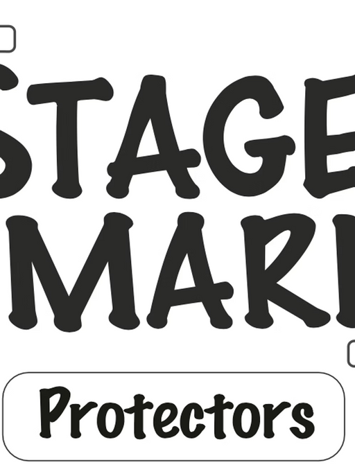 Stage mark protector sheet with Protectors label in black script