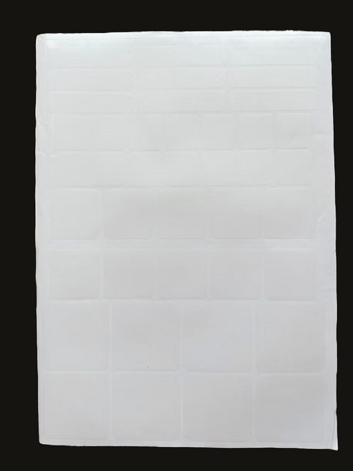 White stage mark protector sheet, square with subtle grid emboss