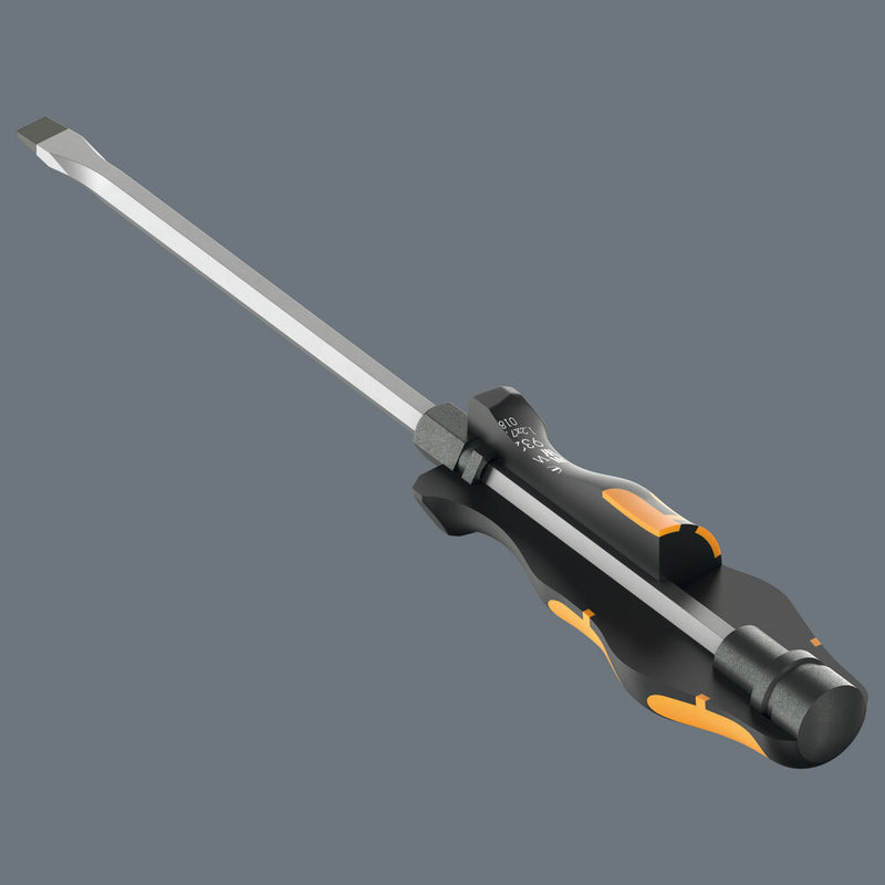 Wera chiseldriver with steel shaft and black-and-yellow handle