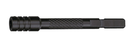 Leatherman bit driver extender, black oxide finish, textured grip, straight drive tip