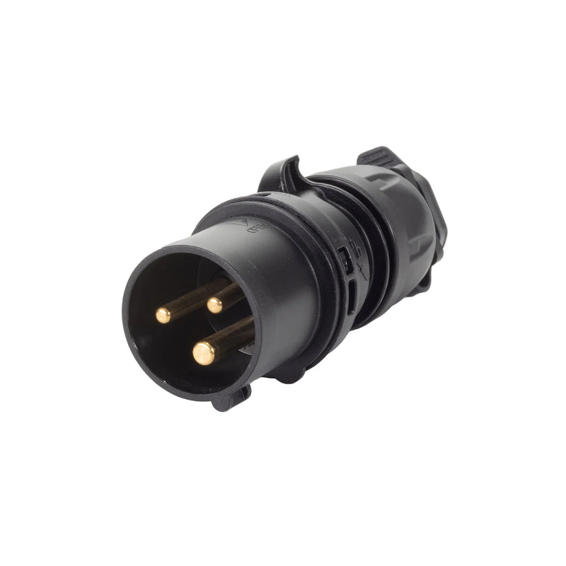Black PCE 16A Plug (220/240 Volt, 2P+E Pin Configuration) 013-6XT1
