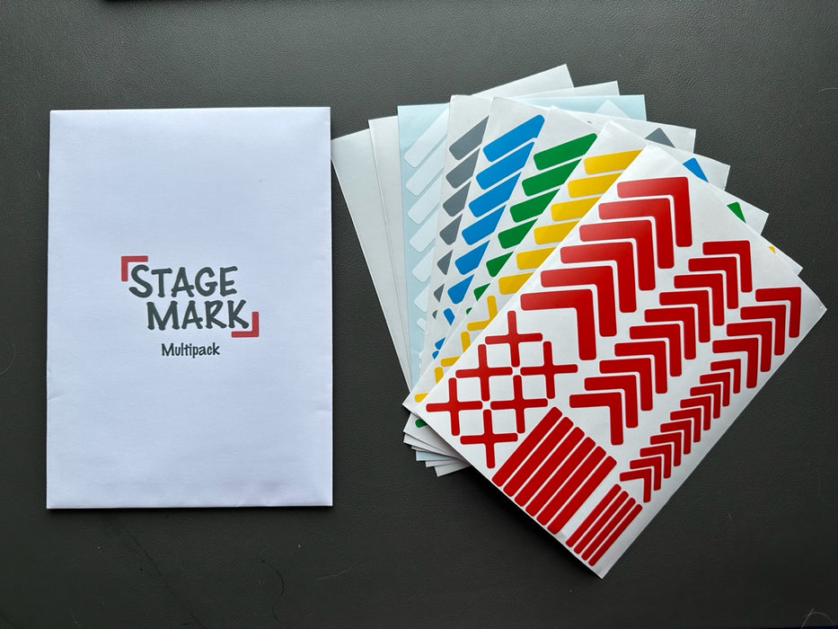 Stage Mark Floor Marking Stickers Multipack – Pre-Cut Self-Adhesive ...