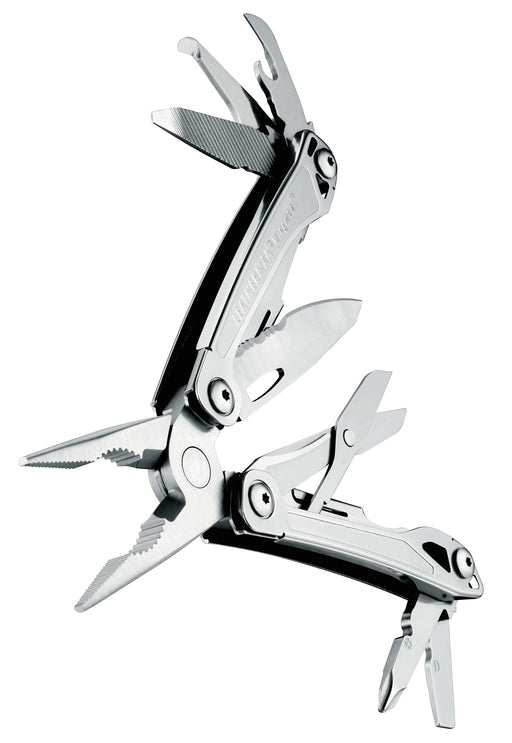 Leatherman WINGMAN 14-in-1 multitool with multiple folded metal tools deployed