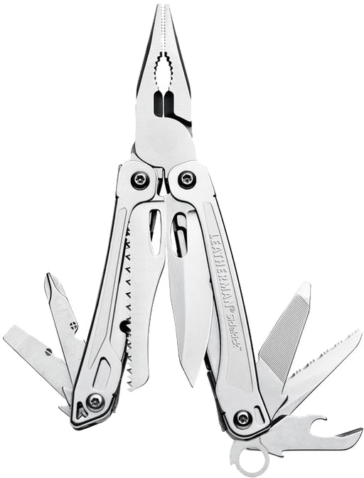 Leatherman SIDEKICK 14-in-1 multitool open with multiple blades and pliers