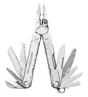 Stainless steel 17-in-1 multi-tool with pliers and folded blades