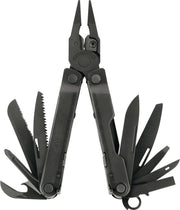 Black 17-in-1 multi-tool with pliers and folded blades