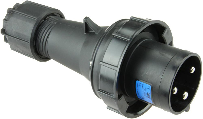 PCE 63A Plug Power Twist Midnight range (220/240 Volt, 2P+E Pin Configuration) 033-6XS