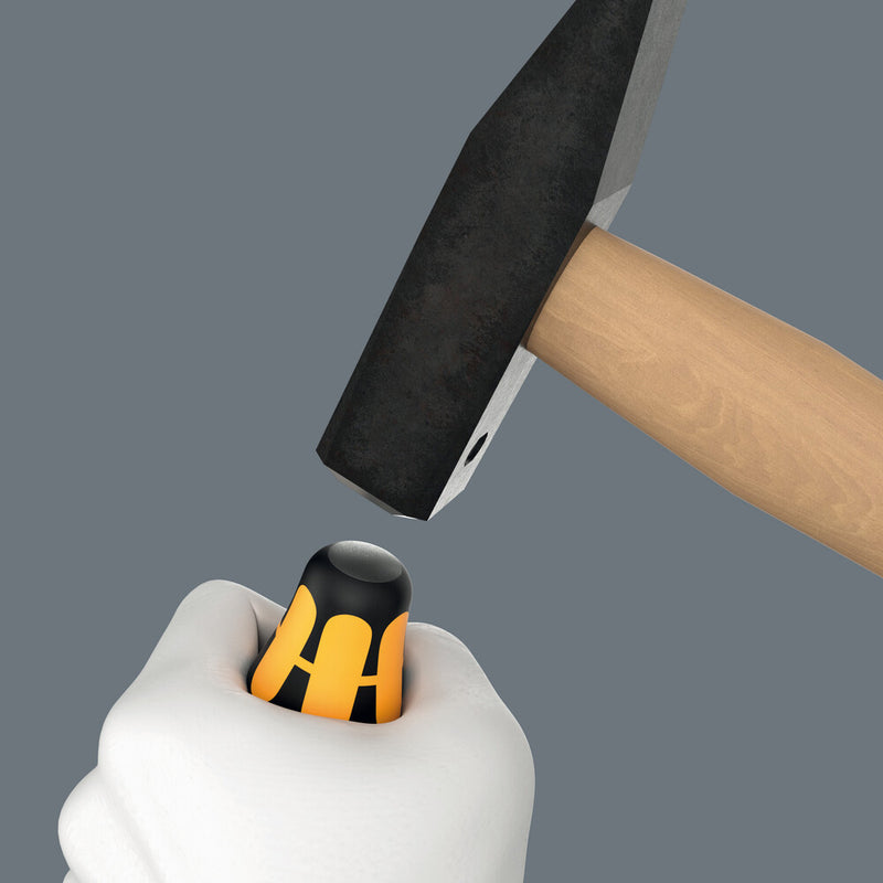 Wera chiseldriver tool with black-and-yellow grip and metal tip