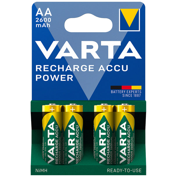 Varta Rechargeable AA Ni-MH Battery - 2400mAh (4-Pack)