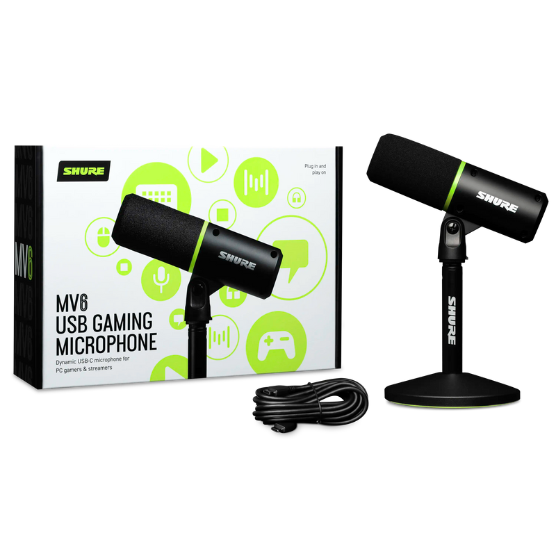 Shure MV6 USB Gaming Microphone – Professional Sound for Gamers and Streamers