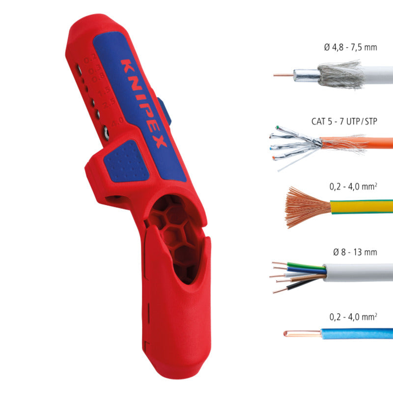 KNIPEX ErgoStrip Universal Cable Stripping Tool – Right Handed