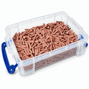 Hellermann H15 pink cable sleeving tubes in clear plastic storage box