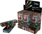 Wera Christmas 2026 screwdriver set retail box with open compartment and tool images