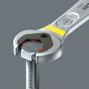Wera Joker spanner with serrated jaws, ratchet head, and visible screw-drive bit