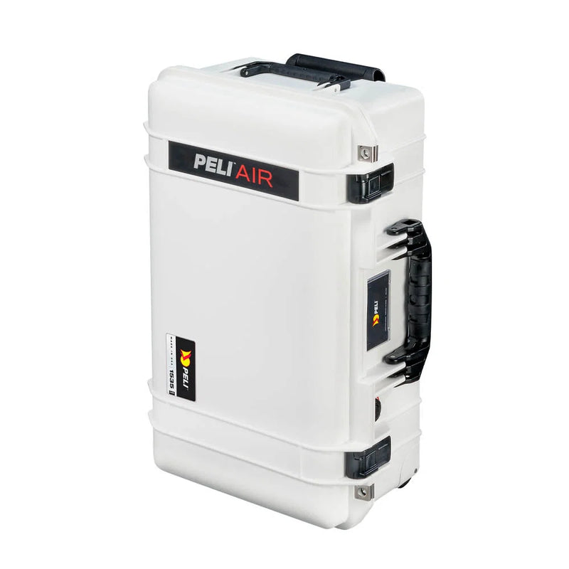 PELI Air 1535 hard case in white with front label panel and side lock hardware