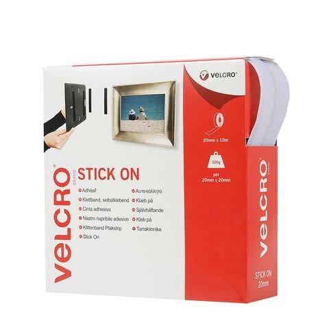 20mm Stick-On Velcro Hook & Loop White - Theatre Supplies Group