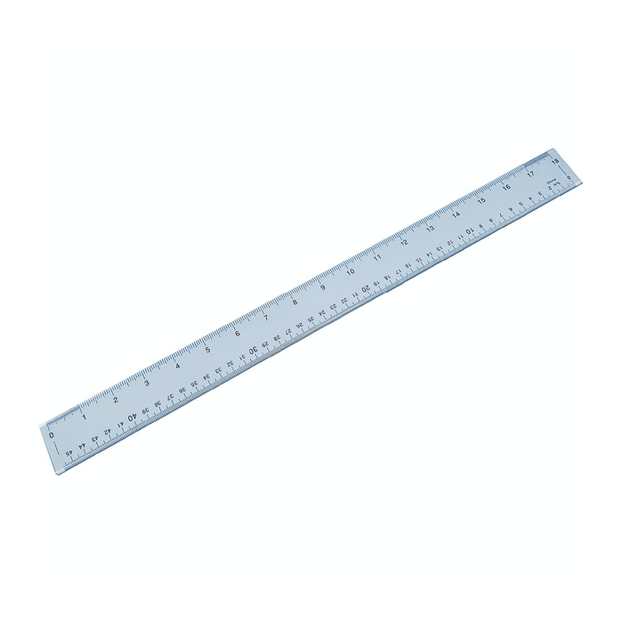 Plastic Shatter Resistant Ruler 50cm Clear - Theatre Supplies Group