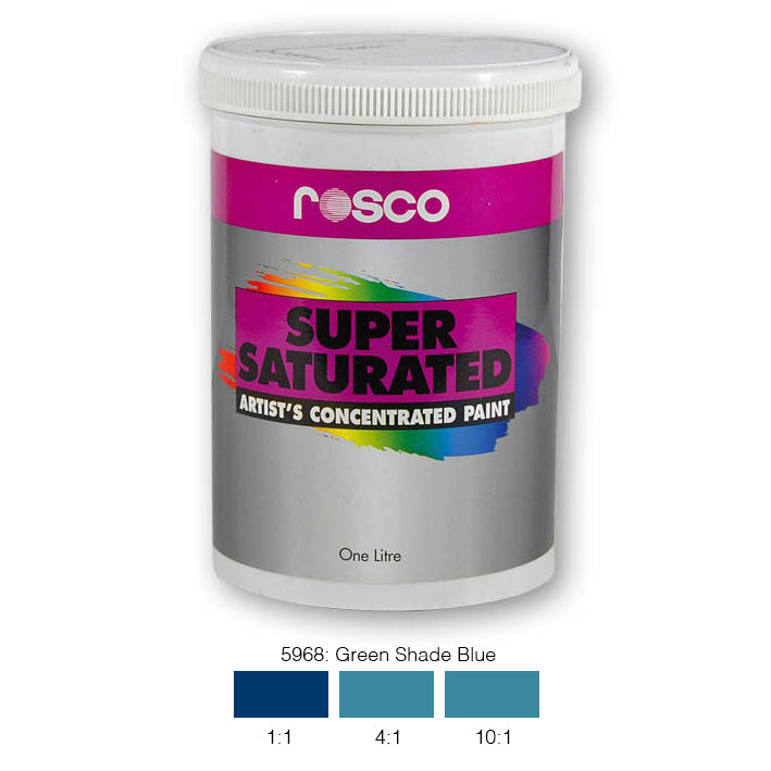 Rosco Supersat Scenic Paint - 5968 Green Shade Blue 1L - Theatre Supplies Group