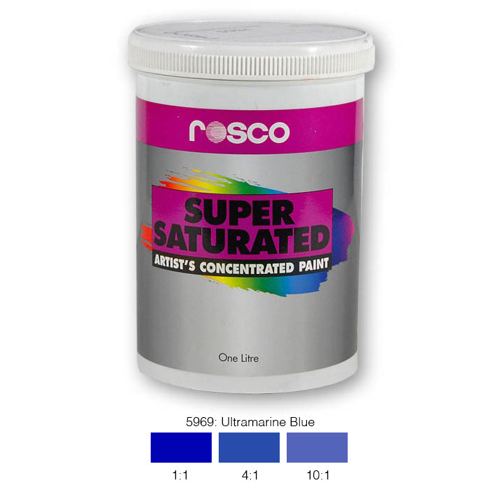 Rosco Supersat Scenic Paint - 5969 Ultramarine Blue 1L - Theatre Supplies Group