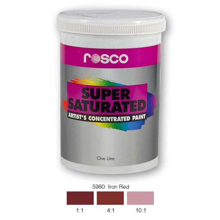 Rosco Supersat Scenic Paint - 5980 Iron Red 1L - Theatre Supplies Group
