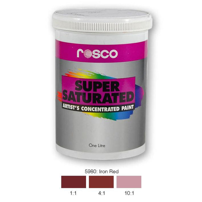 Rosco Supersat Scenic Paint - 5980 Iron Red 1L - Theatre Supplies Group