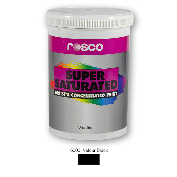 Rosco Supersat Scenic Paint - 6003 Velour Black 1L - Theatre Supplies Group