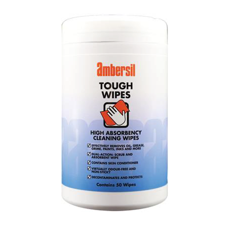 Ambersil Tough Wipes Tub of 50 - Theatre Supplies Group